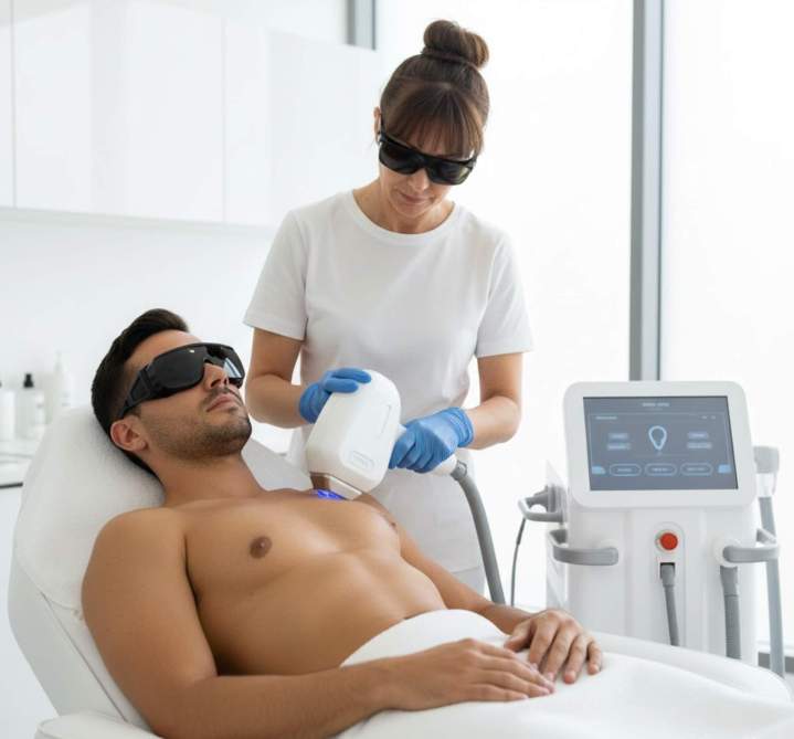 Épilation laser diode et à la cire